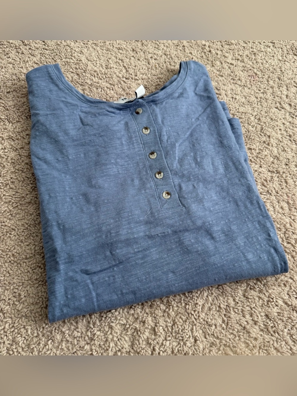 Nine West Blue Henley-Style Women’s Top